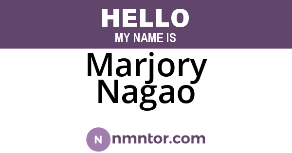 Marjory Nagao