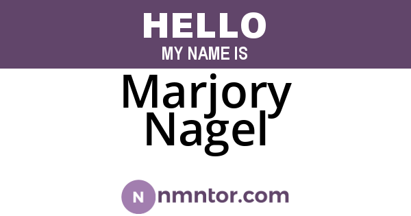 Marjory Nagel