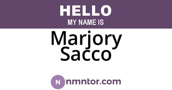 Marjory Sacco