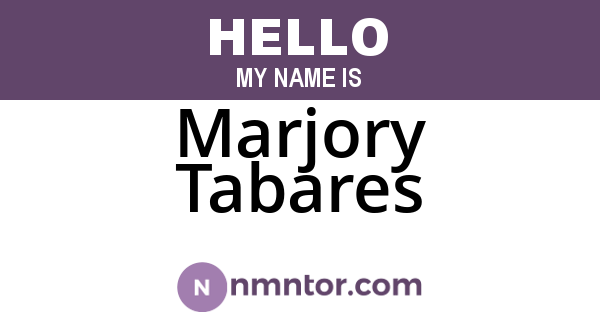 Marjory Tabares