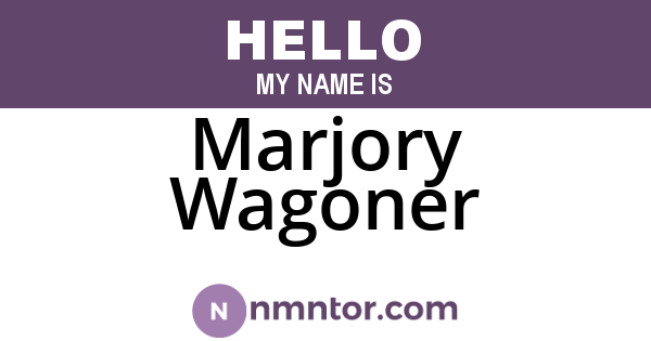 Marjory Wagoner