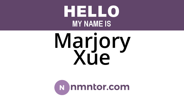 Marjory Xue
