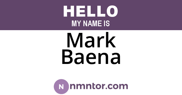 Mark Baena