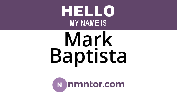 Mark Baptista