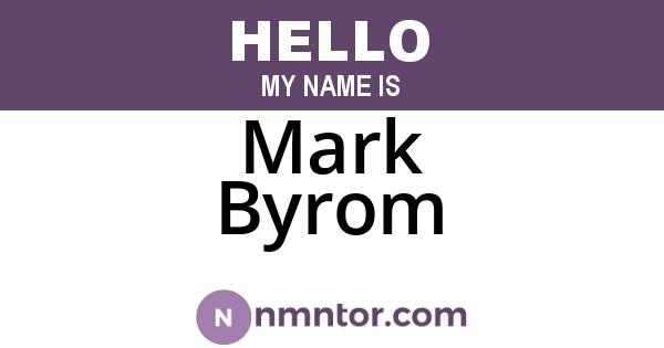 Mark Byrom