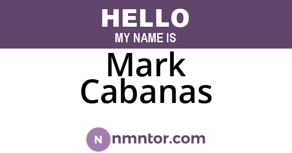 Mark Cabanas