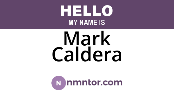 Mark Caldera
