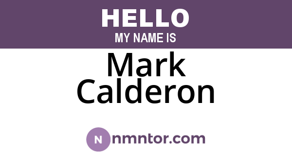 Mark Calderon