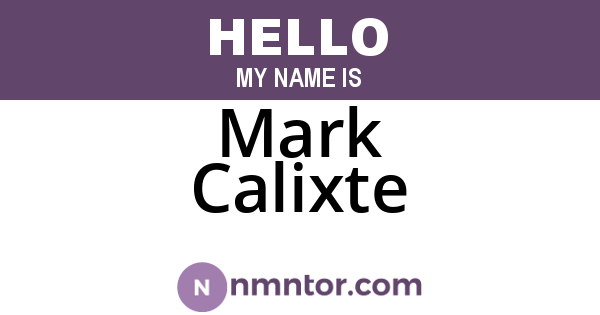 Mark Calixte