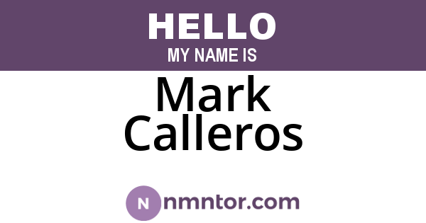 Mark Calleros