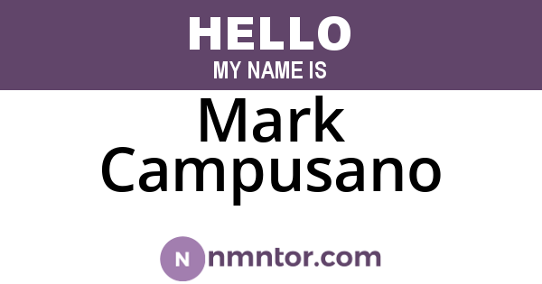 Mark Campusano