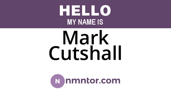 Mark Cutshall