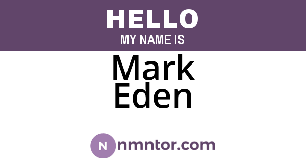 Mark Eden