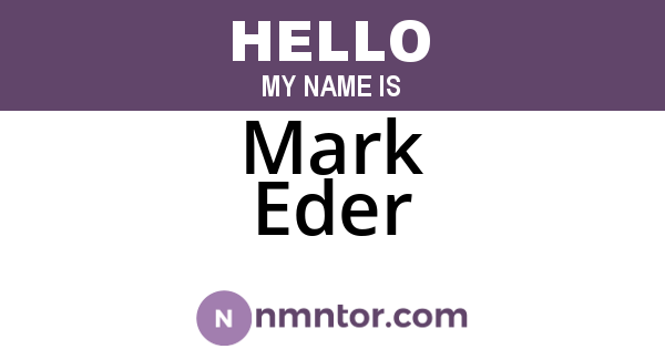Mark Eder