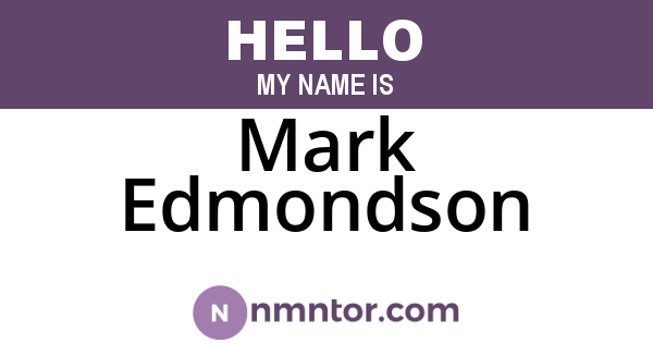 Mark Edmondson
