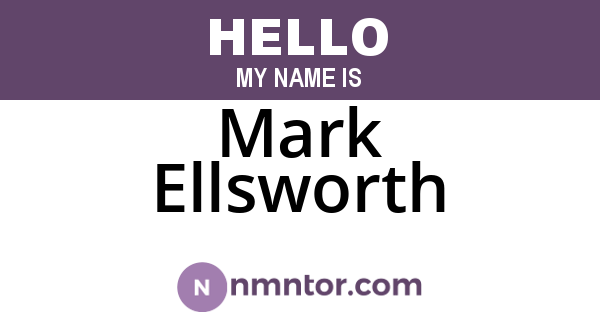 Mark Ellsworth