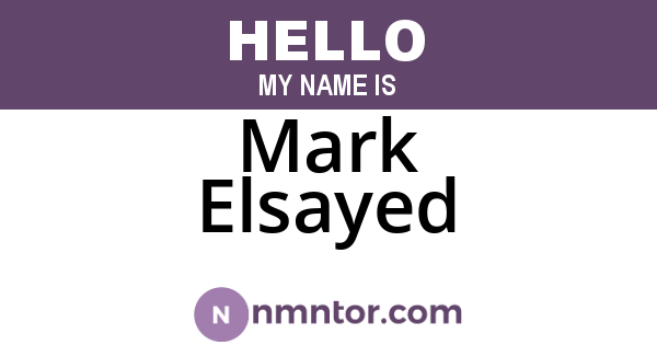 Mark Elsayed