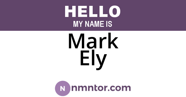 Mark Ely
