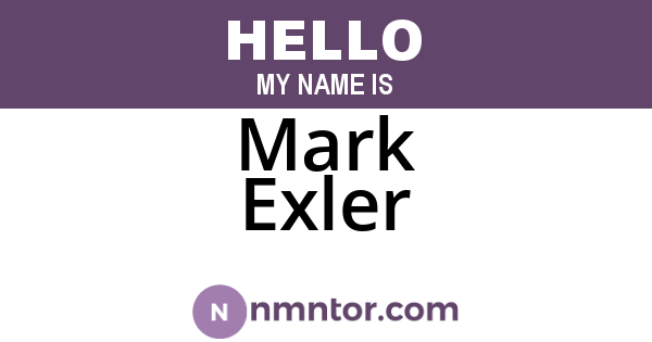 Mark Exler