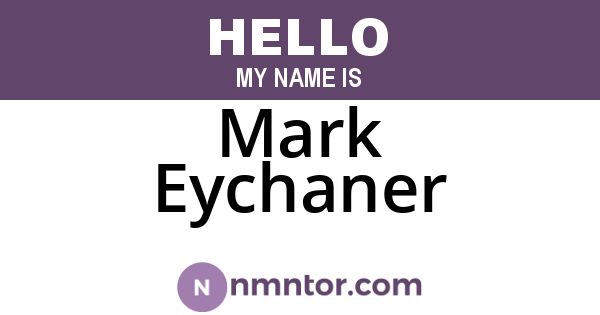 Mark Eychaner