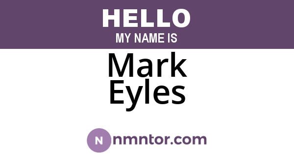 Mark Eyles