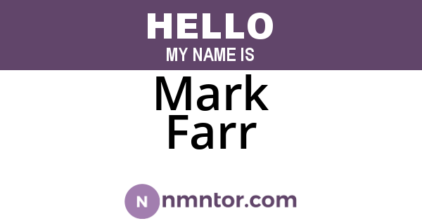 Mark Farr