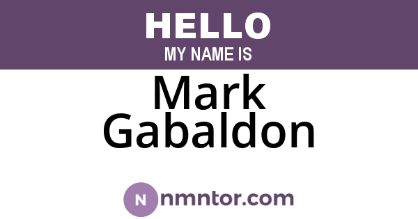 Mark Gabaldon