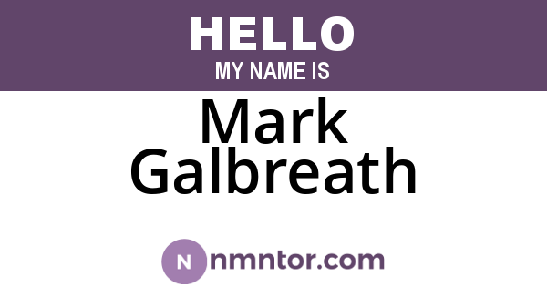 Mark Galbreath