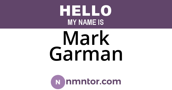 Mark Garman