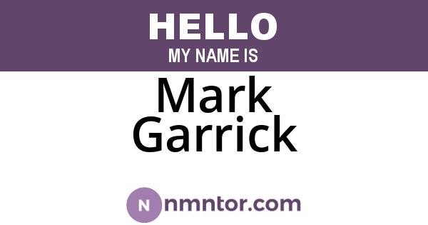 Mark Garrick