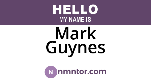 Mark Guynes