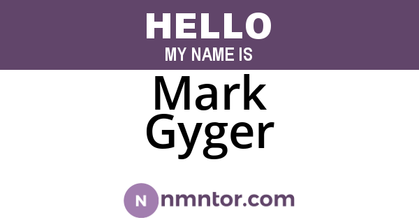 Mark Gyger