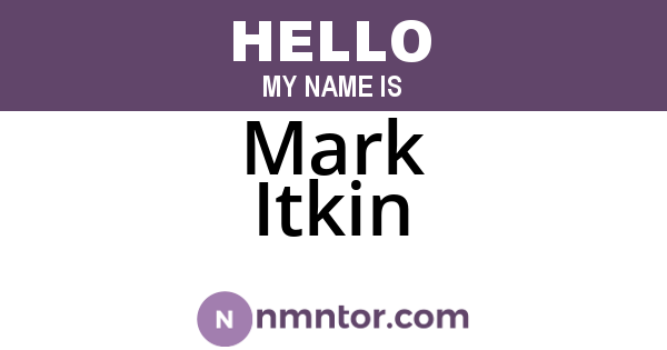 Mark Itkin