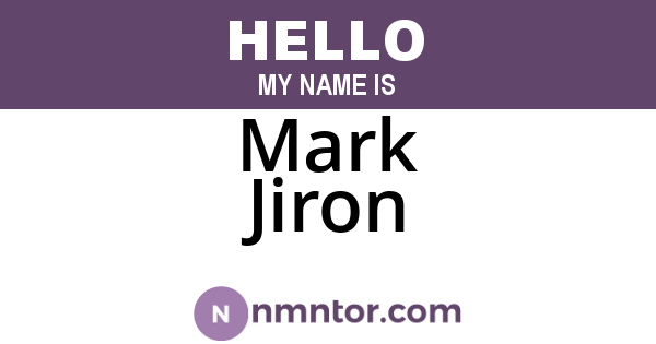 Mark Jiron
