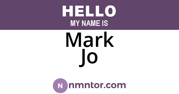 Mark Jo