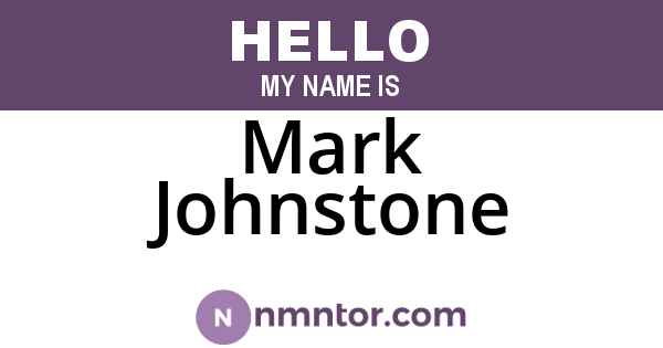Mark Johnstone