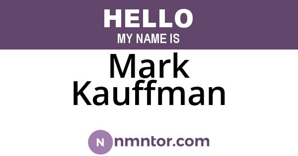 Mark Kauffman