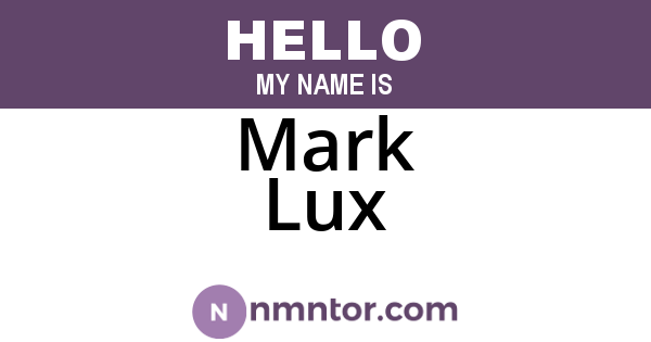 Mark Lux
