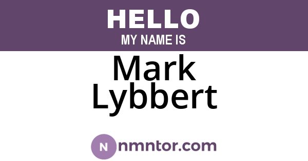 Mark Lybbert