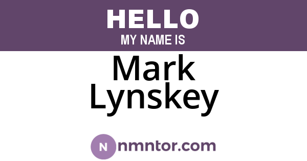 Mark Lynskey