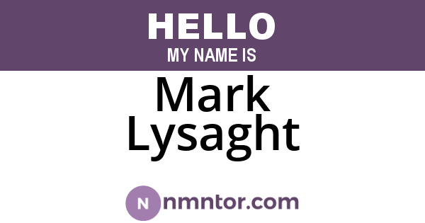 Mark Lysaght