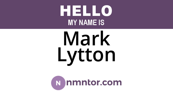 Mark Lytton
