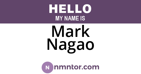 Mark Nagao