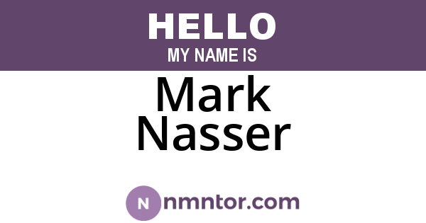 Mark Nasser