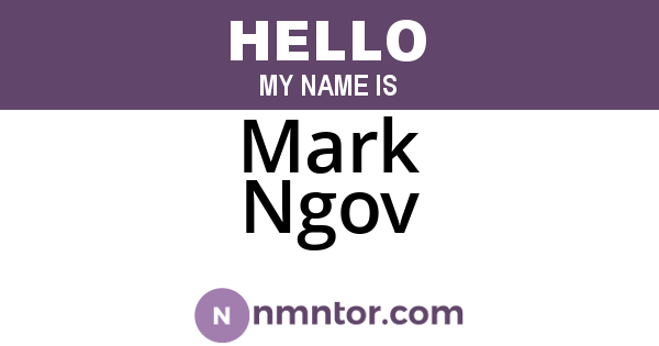 Mark Ngov