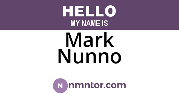 Mark Nunno