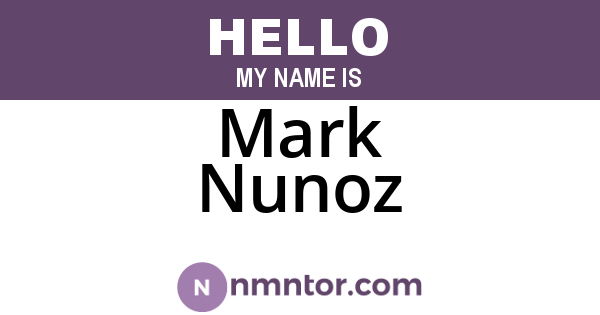 Mark Nunoz