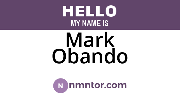 Mark Obando