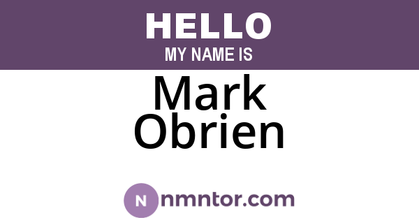 Mark Obrien