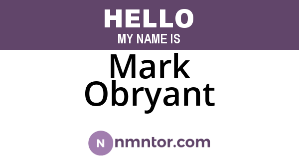 Mark Obryant